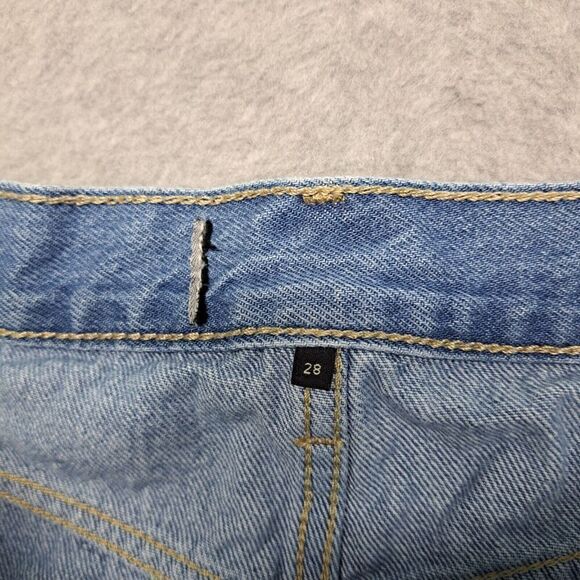 Vintage Levis Silvertab Jean Shorts Womens 28 Blue Cuttoff Rocker - Picture 9 of 14